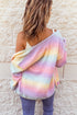 'Fiametta' Multicolour Drop Shoulder Cardigan - Celes Fashion